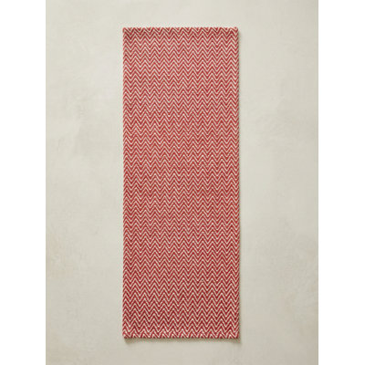 Chemin de table Red Herringbone Bay