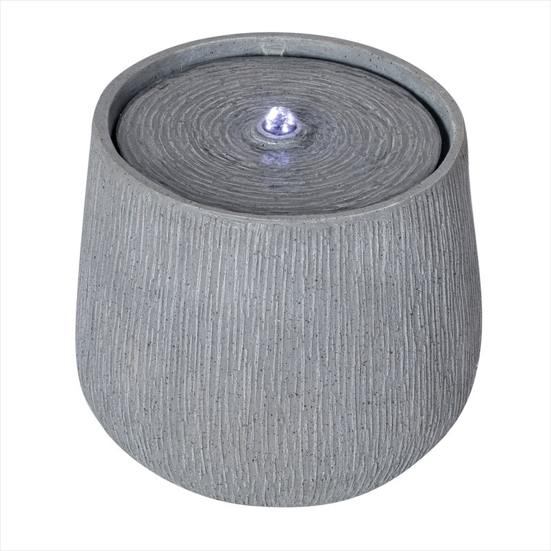 Gray Polyresin Outdoor Water Fountain