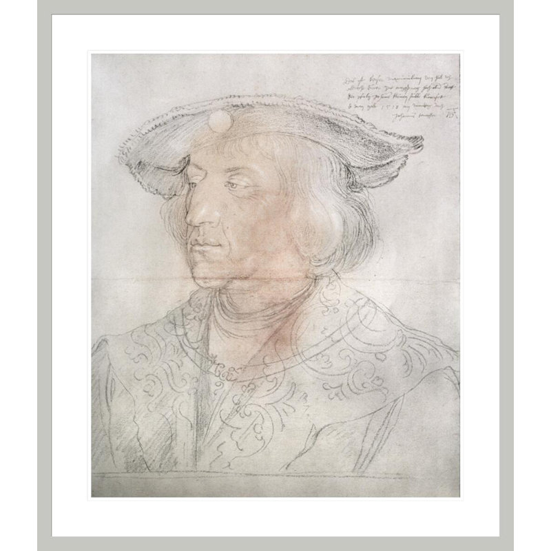 «Maximilian I Emperor of Allemagne (1459-1519)» par Albrecht Dürer, impression giclée encadrée, H 38,76 po x l 33,5 po