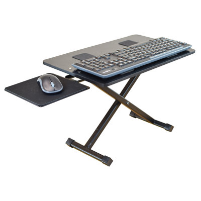 Uncaged Ergonomics KT3 Desktop Keyboard Stand - Adjustable Standing Keyboard Riser with Mouse Pad