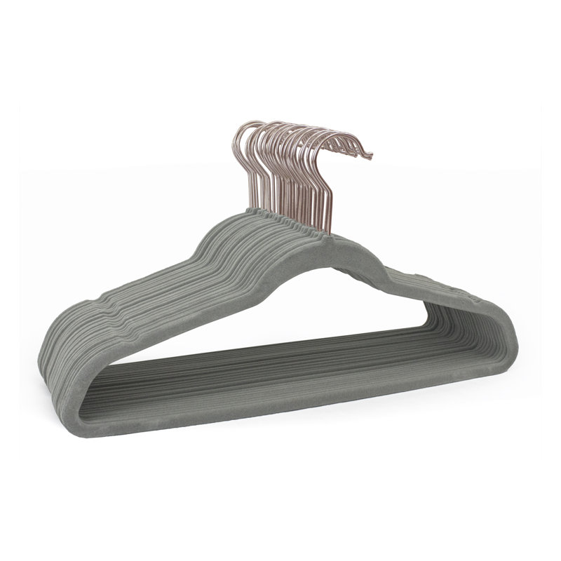 Cintre standard en velours antidérapant pour robe / chandail / chandail, Ivoire