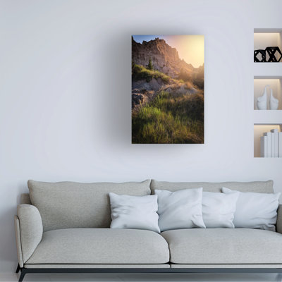 Art mural sur toile tendue - "Badlands VI" de Rick Berk pour décoration de salon, de chambre à coucher ou de bureau - 22 x 32