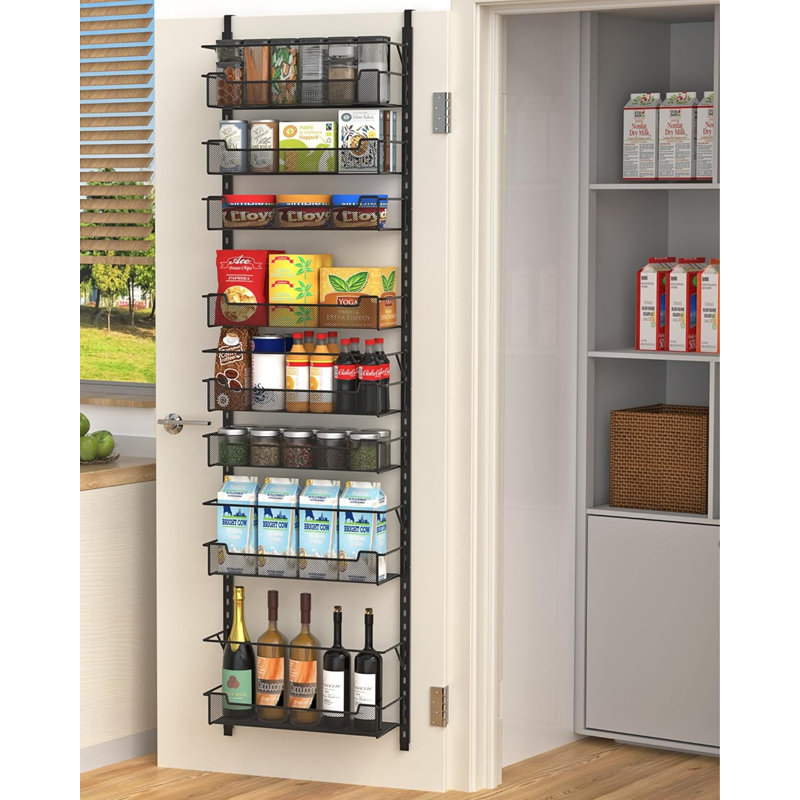 Over-the-Door Spice Rack, Black