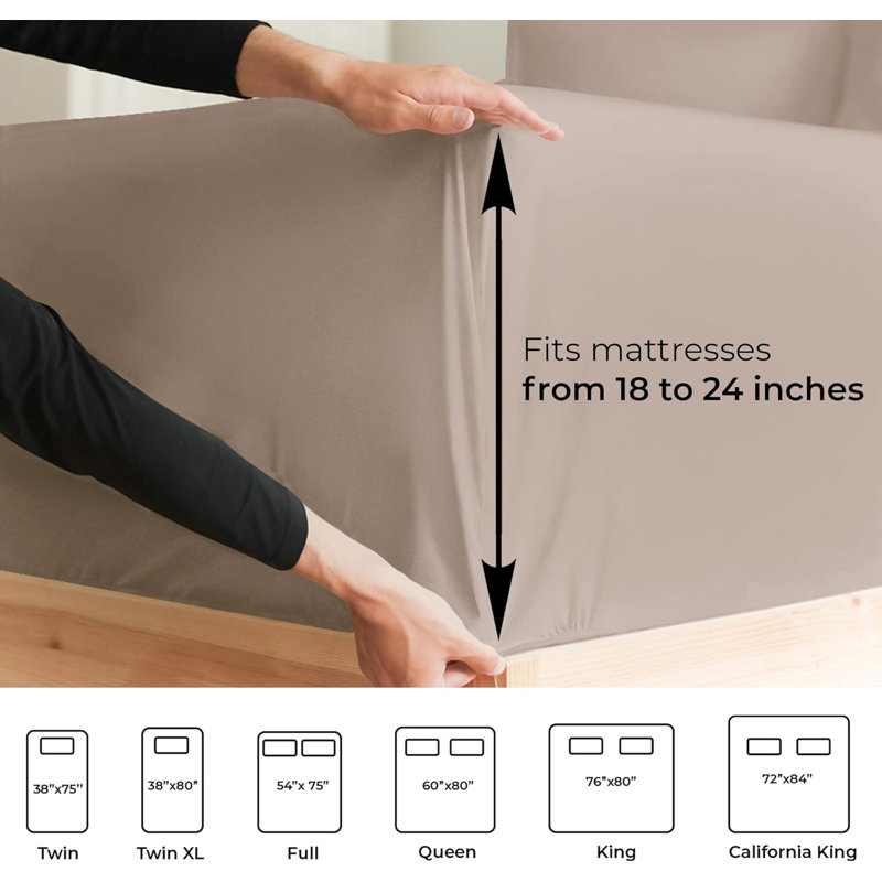 Queen Wheat Microfiber Deep Pocket Sheet Set