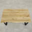 Nix Oak Unfinished Solid Wood Top Metal Base Dining Table-2034008131-2034008255