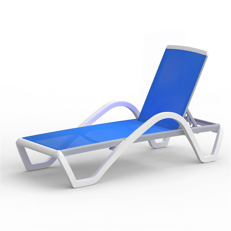 Patio Chaise Lounge Adjustable Aluminum Pool Lounge Chairs with Arm All Weather Pool Chairs for Outside,in-Pool,Lawn (1 Lounge Chair)