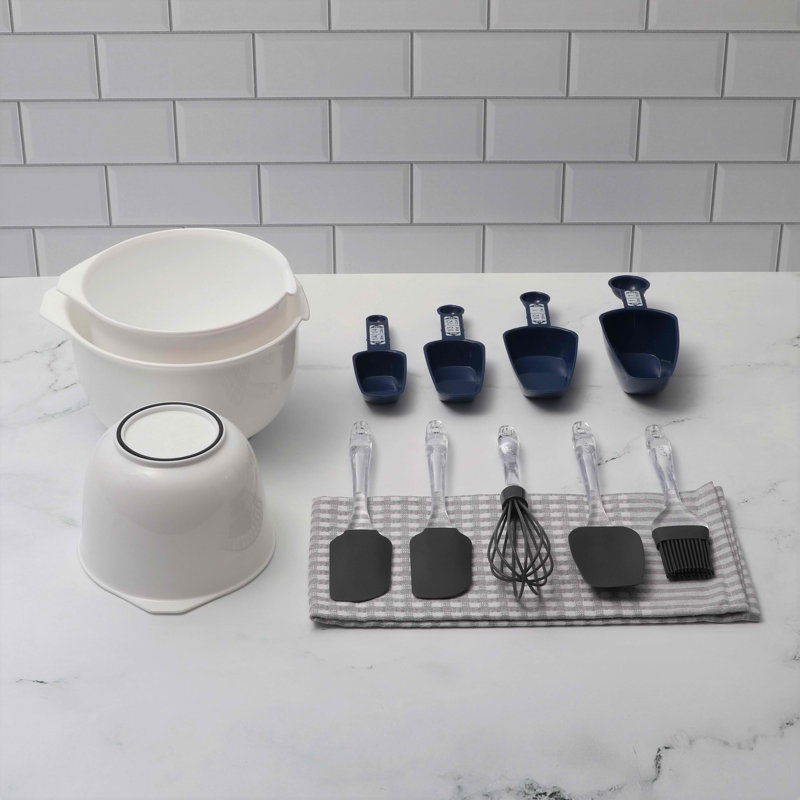 Ensemble de 12 bases de cuisson Glad en différentes couleurs, Gris / blanc