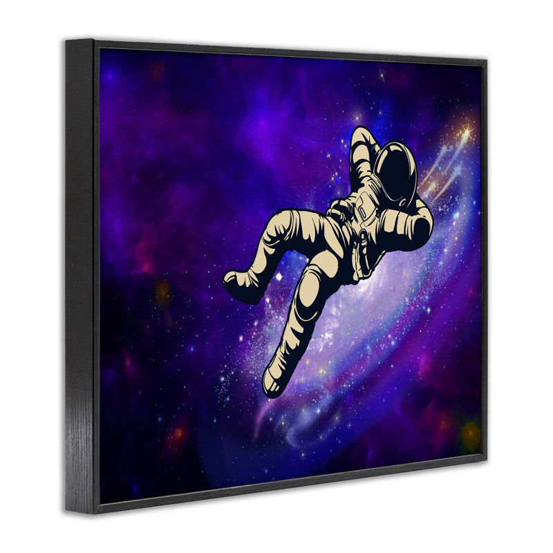 L'astronaute relaxant dans l'espace, estampe numérique, conception par Jesse Keith, H 11 po x l 14 po