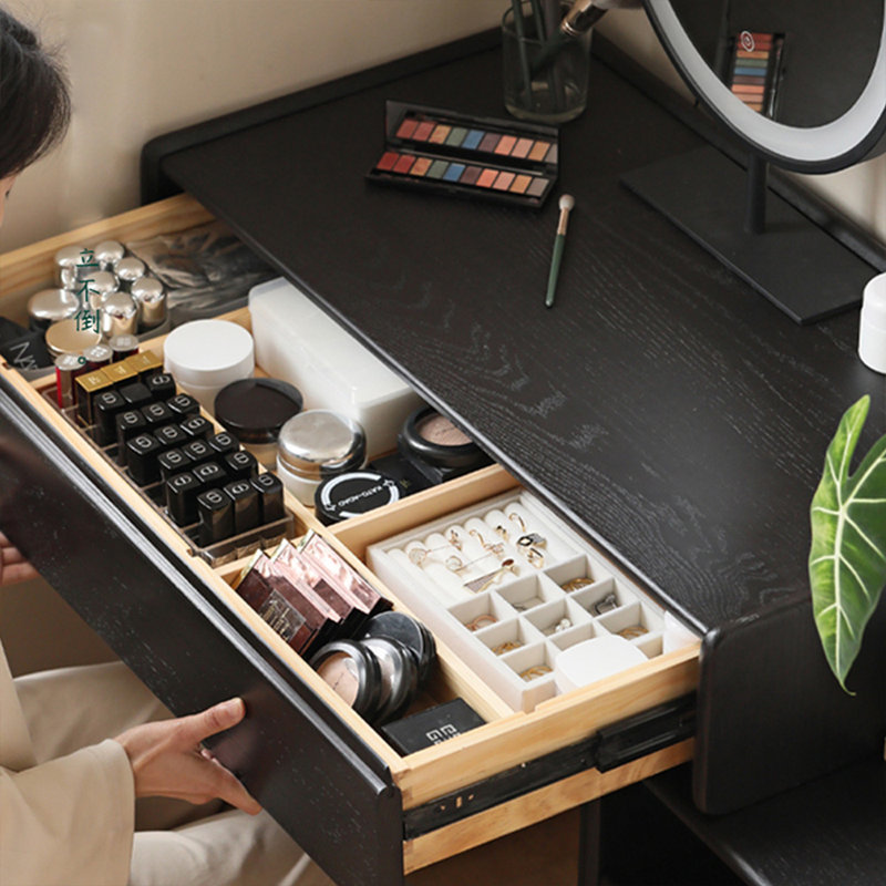Coiffeuse avec miroir lumineux, 3 tiroirs