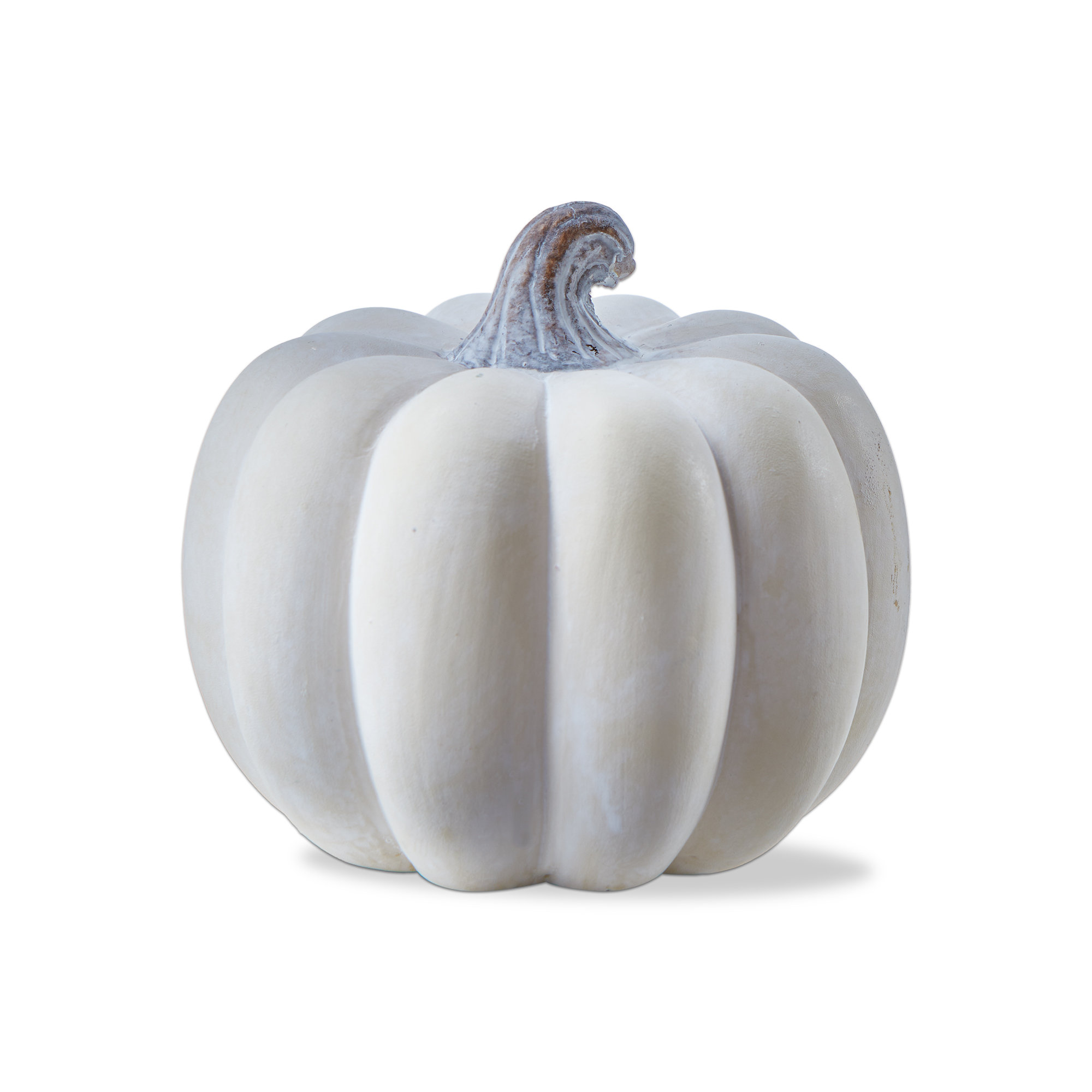 August Grove® Pumpkin Ceramic Decor Small White Stoneware Fall Harvest | Wayfair