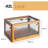 Medium Collapsible Storage Box Bin, 5 Side Clear Open Access Stackable w/ Lid, Wheels-1249410761-1242576479