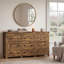 Commode 9 tiroirs pour chambre à coucher, commode large moderne, rangement en bois-1325961262