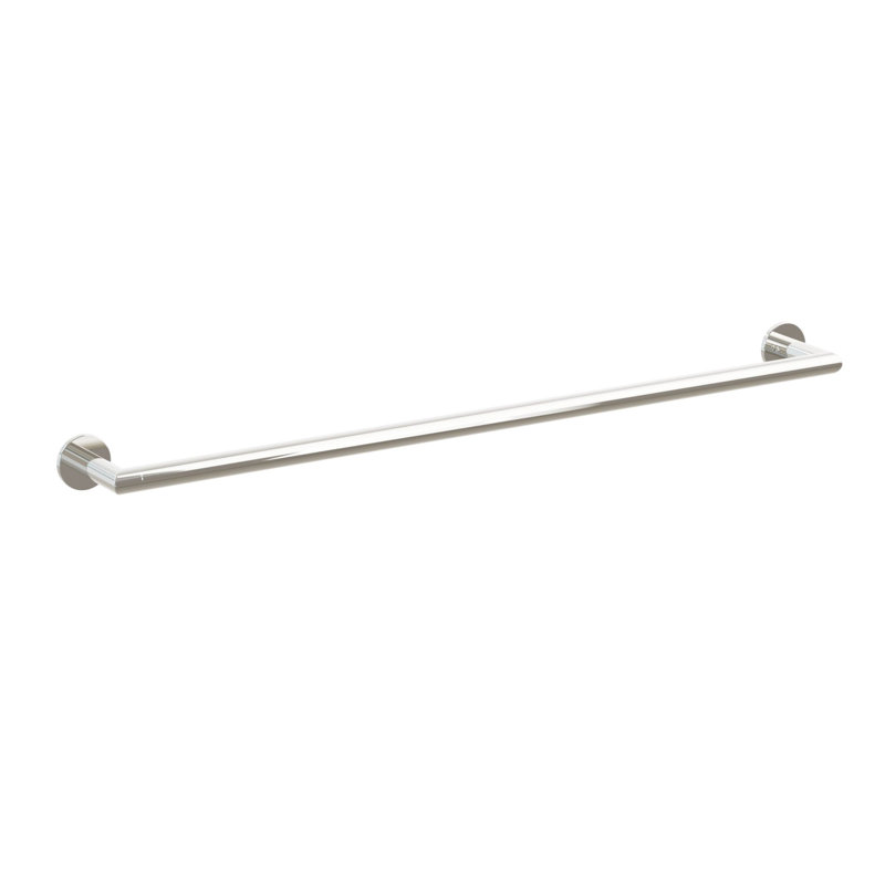 Porte-serviettes Emtek Modern Tubular Brass, Nickel poli, H 2 po x l 32 po x P 3,25 po