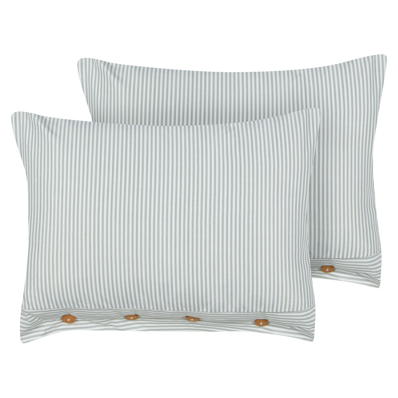 Radojica Striped Blue Cushion, 40cm H x 60cm W, Rectangular