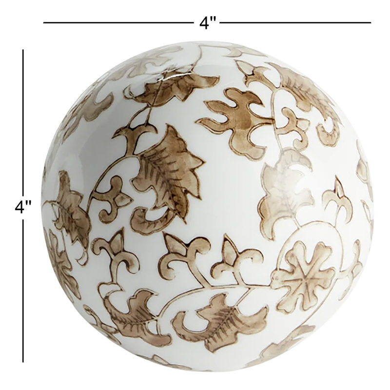 Truffle Chinoiserie Orbs, Set of 3