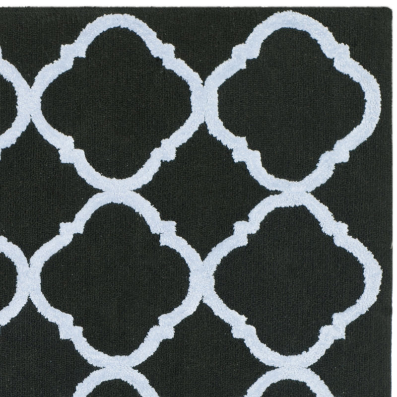 Fullerton Hand Hooked Cotton Pile Geometric Rug, Rectangle 2'6" x 4'3"