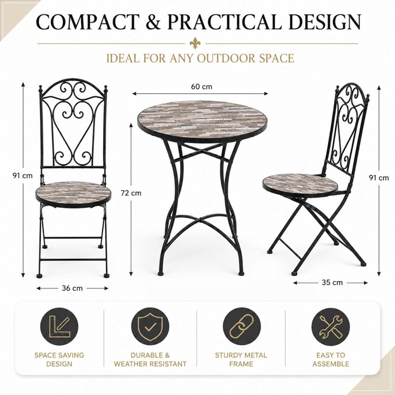 Chadia Patio Dining Set with