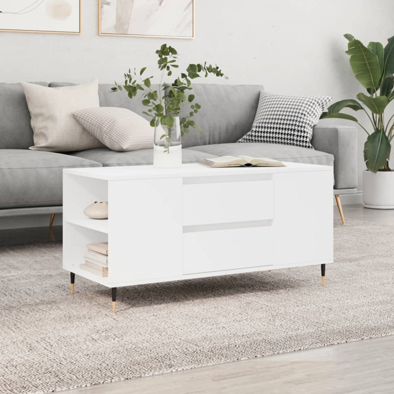 Mikera Coffee Table with Storage, White