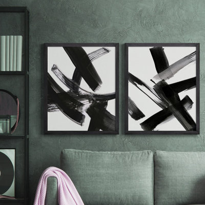 " Black Magic I " 2 - Pieces Painting Print