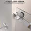 Porte de douche coulissante double sans cadre en chrome avec verre gravé à l'acide 3/8 po Catalyst l 56 "x H 76"-114374220