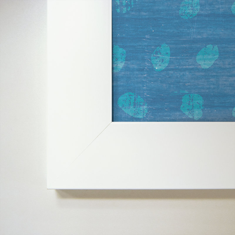 «Beachscape Collage IV», art textuel, H 21,5 po x l 21,5 po x P 0,75 po, Cadre blanc