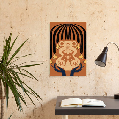 Collection de vaisseaux: Sun A Moon, impression de fleur de nature mystique abstraite