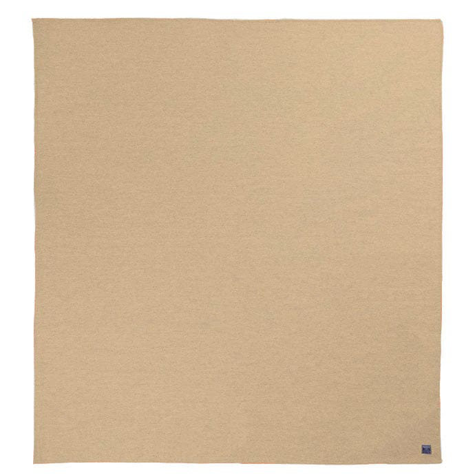 Lakefront Wool Blanket, Beige, 80" x 96"