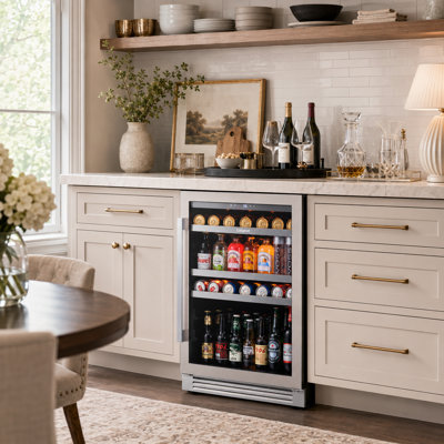 Ca'Lefort 24'' Built-in Beverage Refrigerators & Coolers Beer Cooler for 140-220 Cans with Quiet Compressor, 