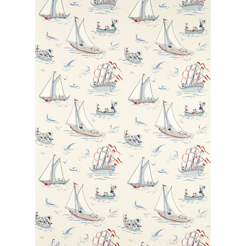 Donald Nautical Fabric, Sea Salt