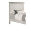 Lit rustique antique blanc et brun avec une surface lisse de taille simple en brun, espace