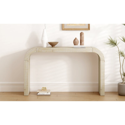 Roomfitter Canapé de 52 pouces avec cascade moderne minimaliste en U pour le couloir du salon, naturel