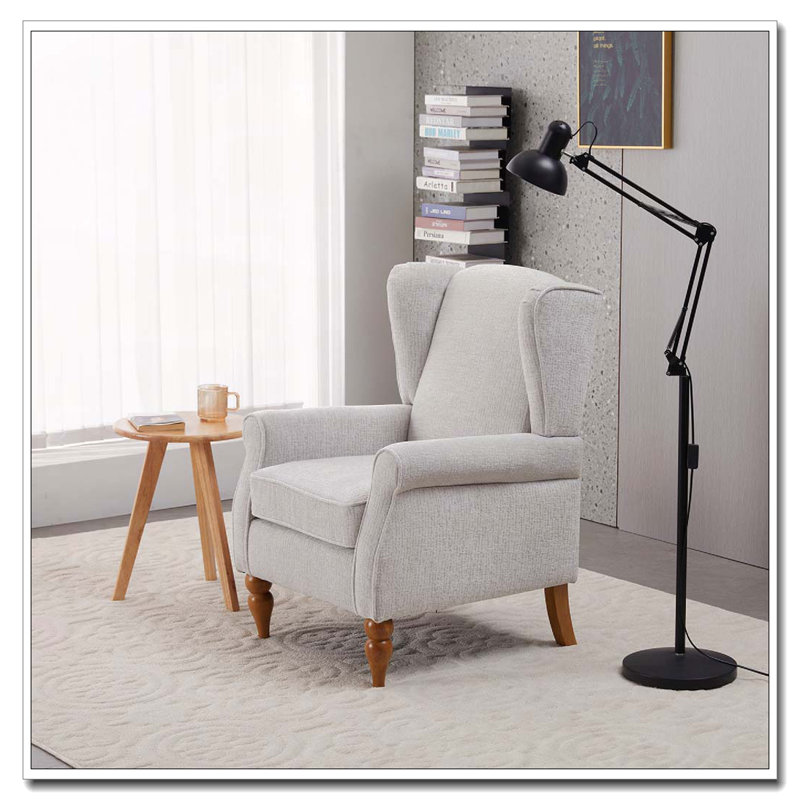Fauteuil d'appoint à dossier haut, Beige