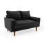 Canapé Masterson moderne, canapé en velours de 58 pouces pour le salon, coussins à ressorts, coussins modernes à assemblage facile avec coussin décoratif pour petits espaces-357766195