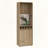 Light Oak 5-Bottle 2-Shelf Bar Cabinet
