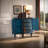 European Style Half-Round Storage Accent Cabinet-105297789