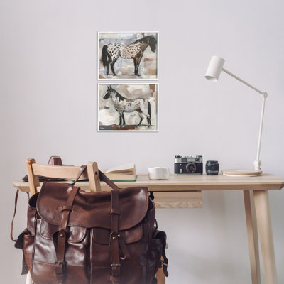 «Expressionist Spots Horses», ensemble de 2 giclées par Victoria Barnes