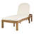 Outdoor Chaise Lounge Set of 2, Premium Acacia Wood Patio Recliner with Arched Backrest, 5-Position Adjustable Backrest, Outdoor Lounge Chair for Poolside, Backyard-1975381858