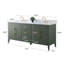 Meuble-lavabo double 72 po avec plateau en marbre-94811311-94811313
