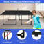 Ensemble de table de tennis de table pliable et portatif de taille moyenne de 6 pi avec filet, raquettes et balles-128776451