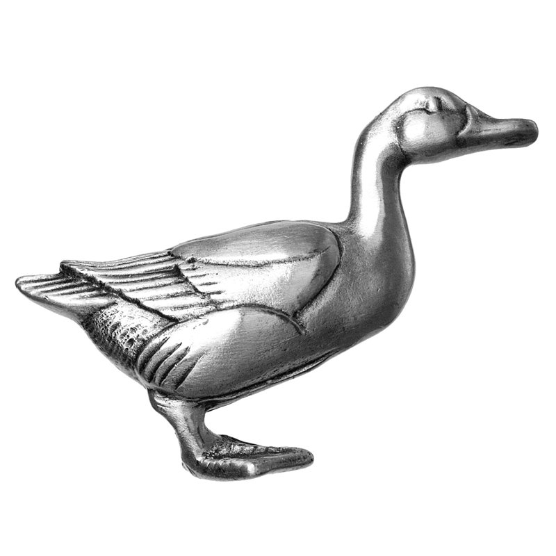 Poignée fantaisie surdimensionnée 3 po Duck, Étain