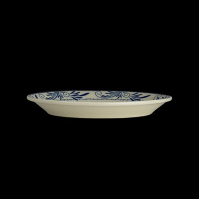 Oval Platter Rolled Edge Blue Mex