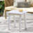 Solid and Manufactured Wood Slatted Outdoor Side Table -1165834496