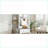 Hall Tree with Sliding Doors, 6 Hook Coat Rack &amp; Padded Shoe Storage Bench, White 47.2"W | White | Coat Racks-1089003315