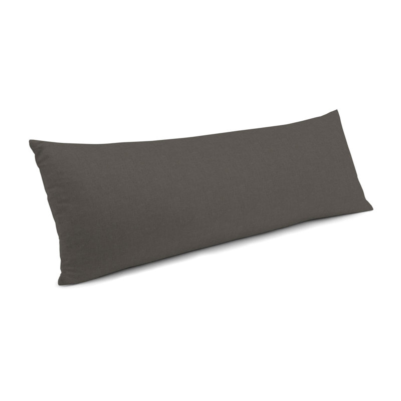 Housse de coussin rectangulaire, 12 po x 24 po, Gris foncé