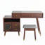 Bureau de coiffeuse avec miroir basculant éclairé et armoire réglable-1152819175