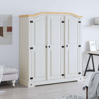 Lonepine 3 Door Solid Wood Wardrobe