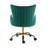 Anzly Velvet Wingback Office Chair with Gold Chrome Base-2024574263