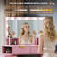 Dressing Table with Motion Sensor 3-colour lighting, Charging Socket and Stool-2035891696
