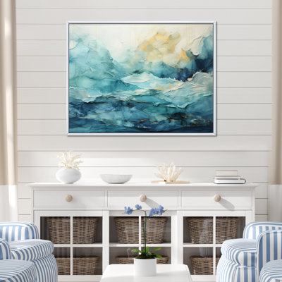 " Teal Yellow Ocean Serenade Pastoral III "