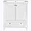 Meuble-lavabo simple 30 po avec plateau en céramique Capellan-1259341268